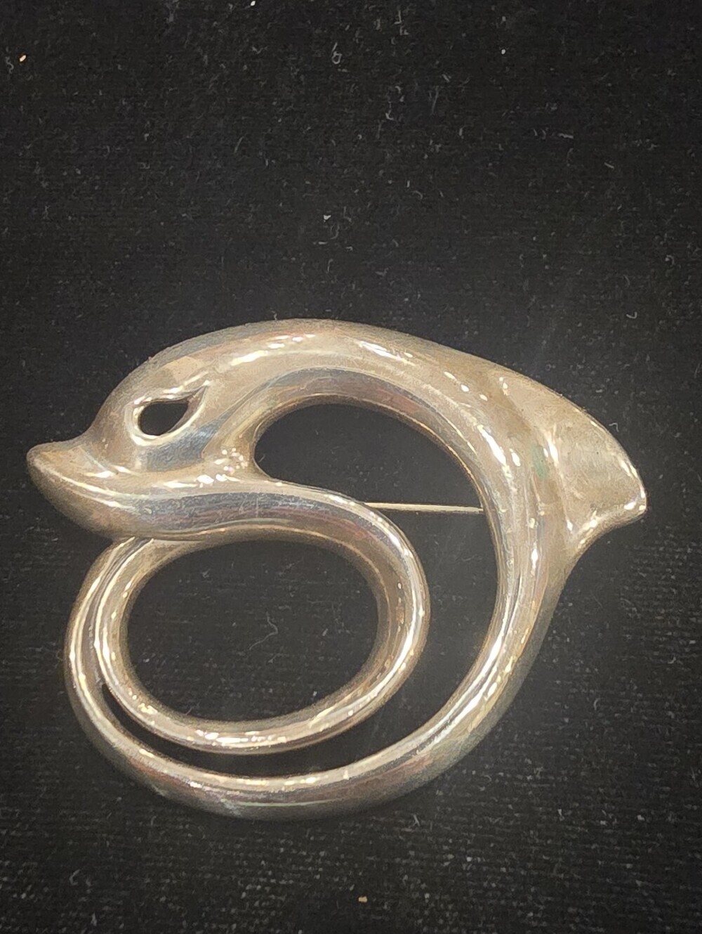 Vtg Sterling Silver Kabana Dolphin Porpoise Pin. 14.91gm